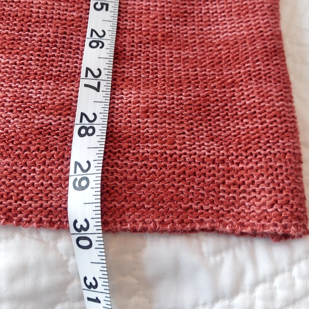* Maurices Soft Ivory, Peach,Orange, Open Front Cardigan Sweater Size L Like New - Picture 7 of 7